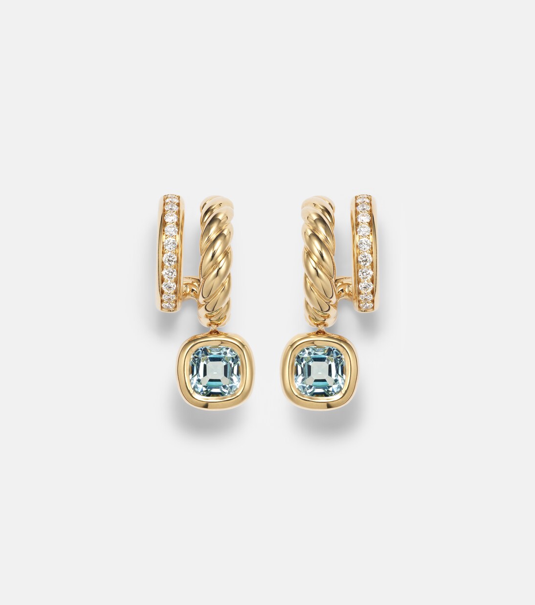 Pendientes DY Mercer® de oro de 18 ct con topacios y diamantes | David Yurman