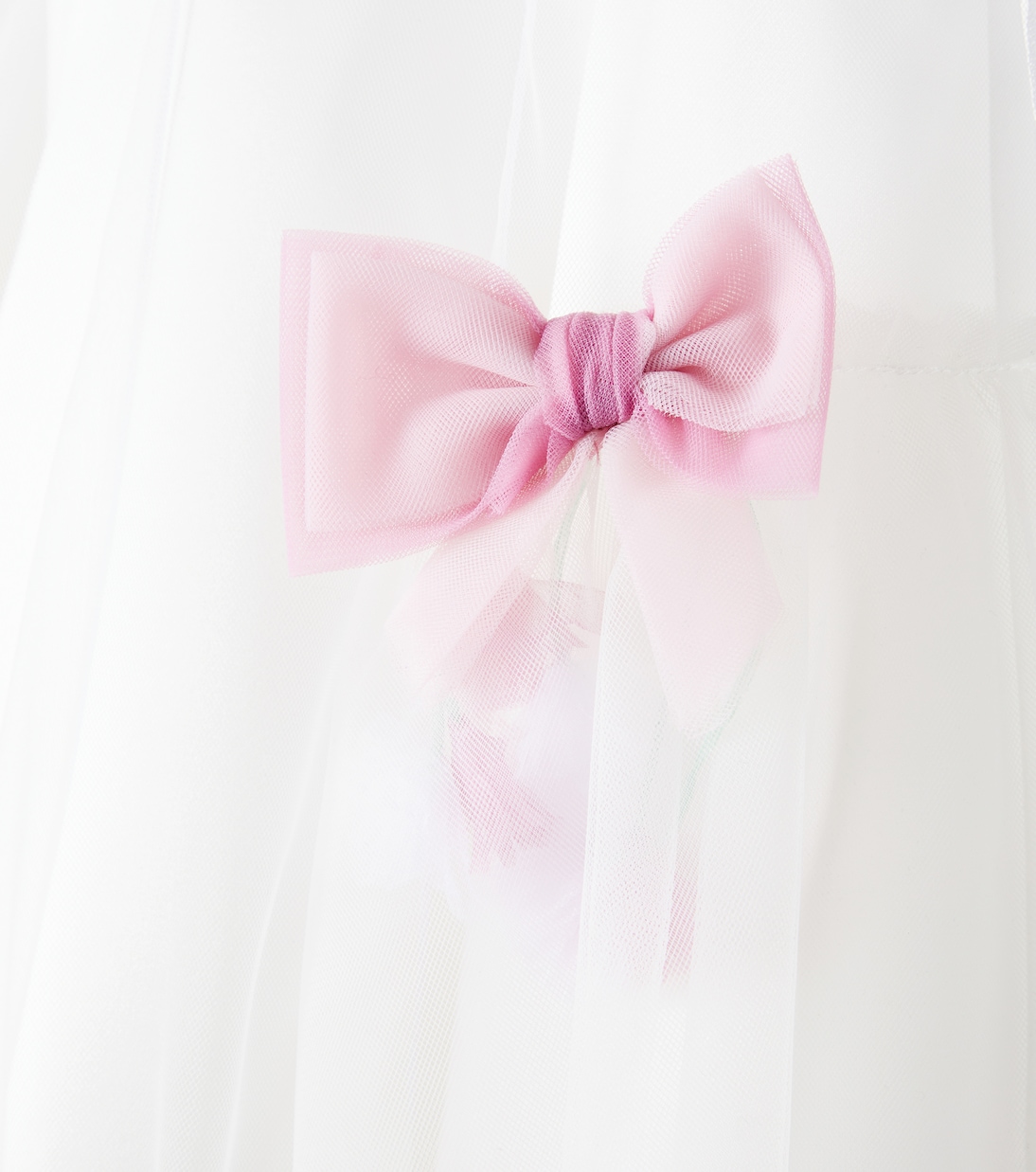 Bow-detail tulle dress | Monnalisa