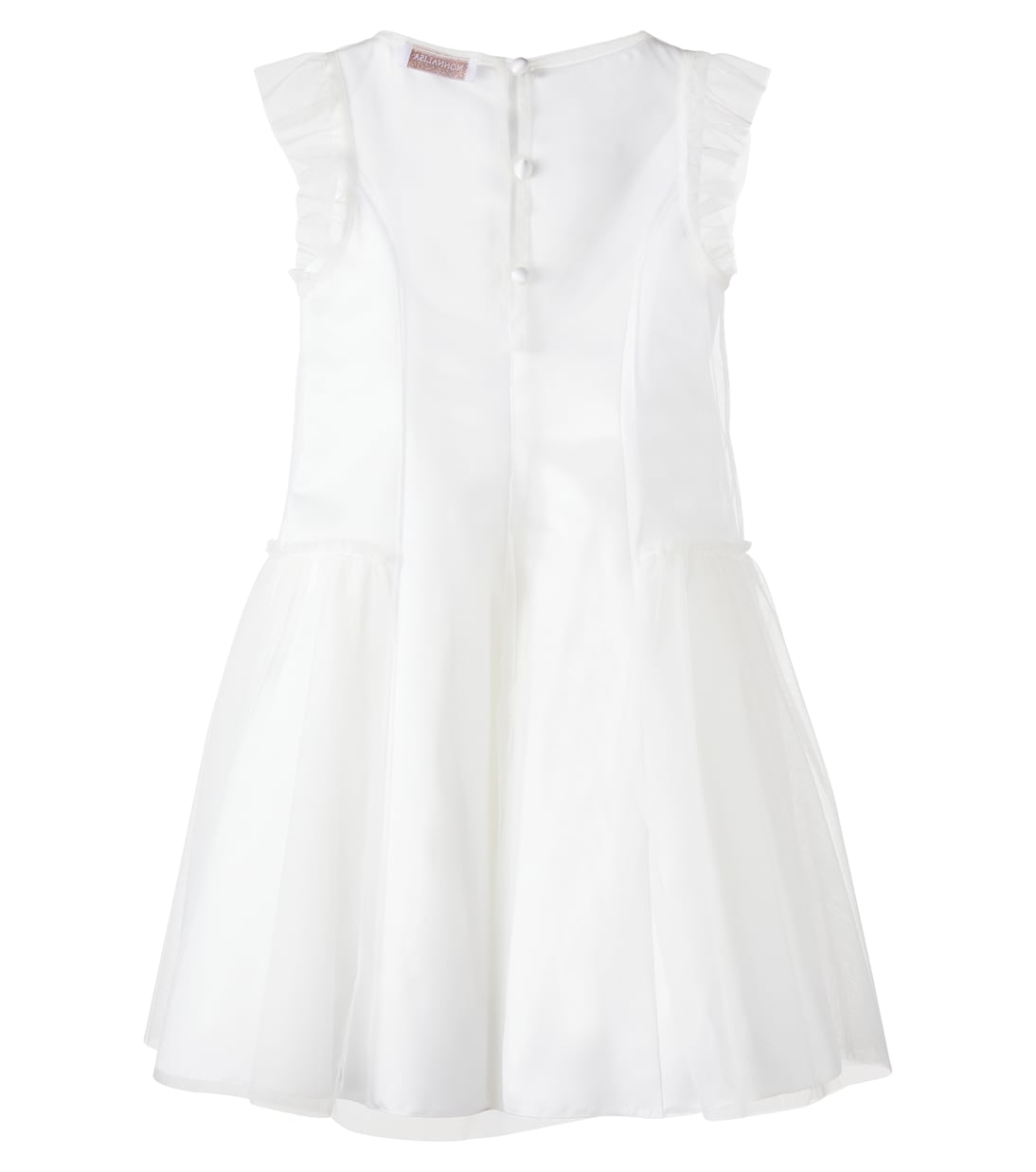 Bow-detail tulle dress | Monnalisa