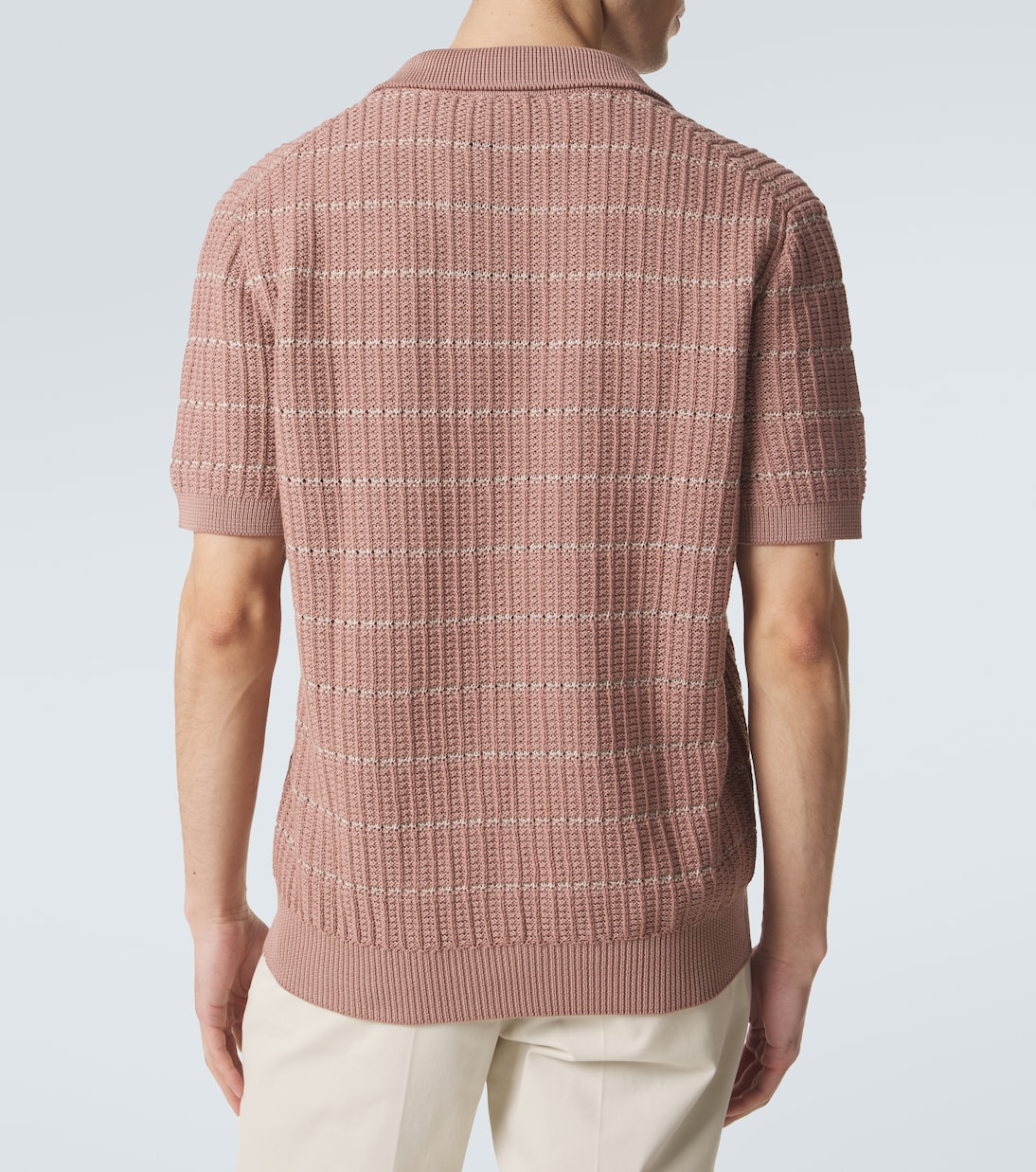 Embroidered cotton and linen polo shirt | Brioni