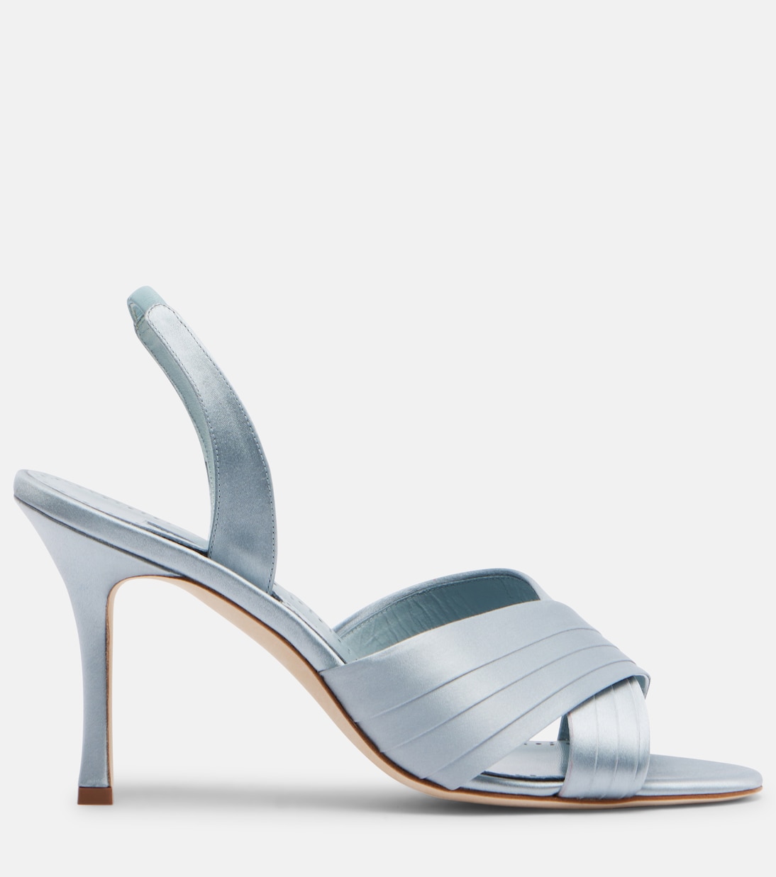Viera 90 satin slingback sandals | Manolo Blahnik