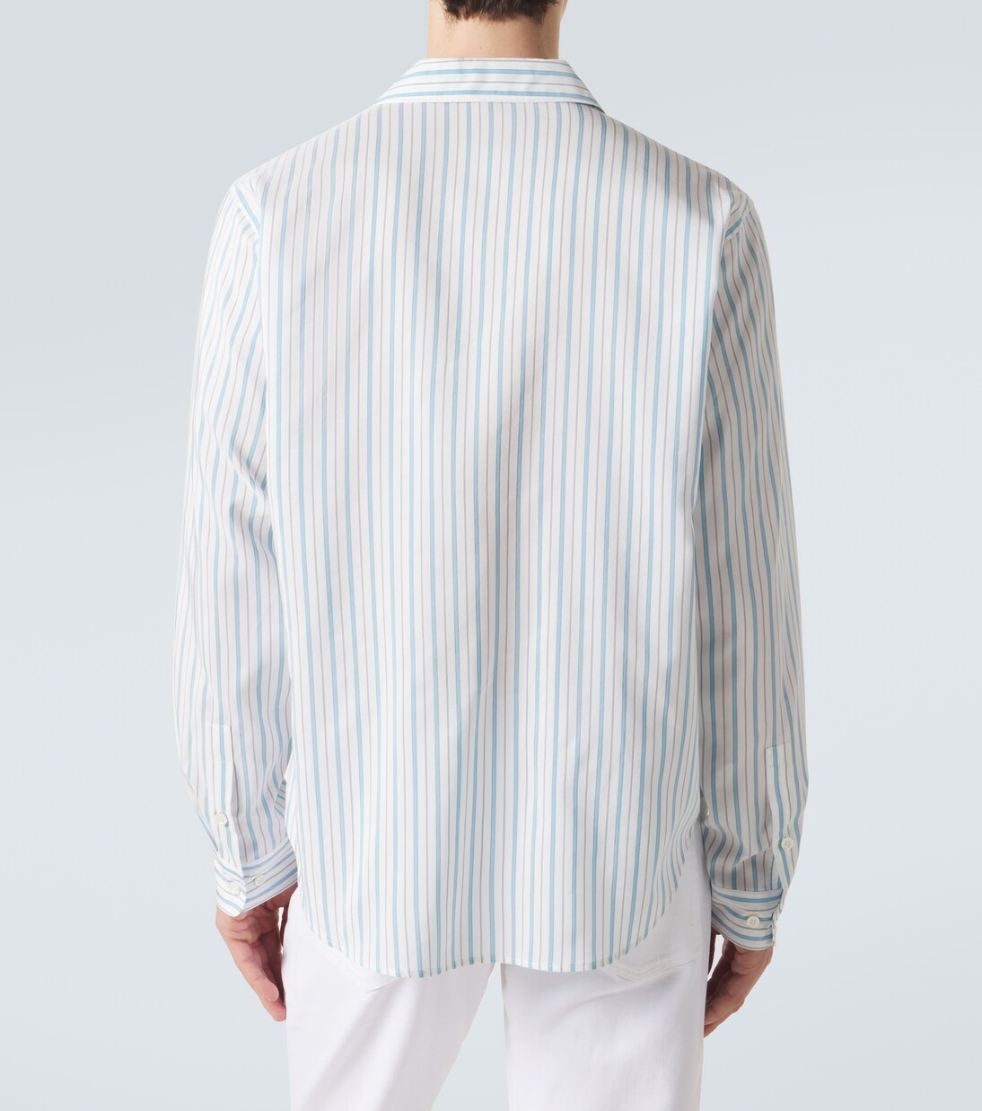 Franco pinstripe silk and cotton shirt | Umit Benan