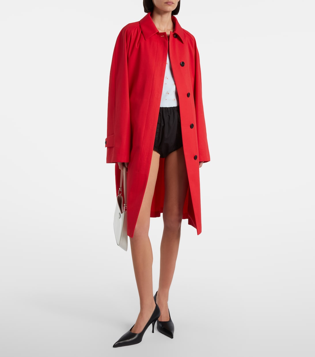 Gabardine car coat | Prada