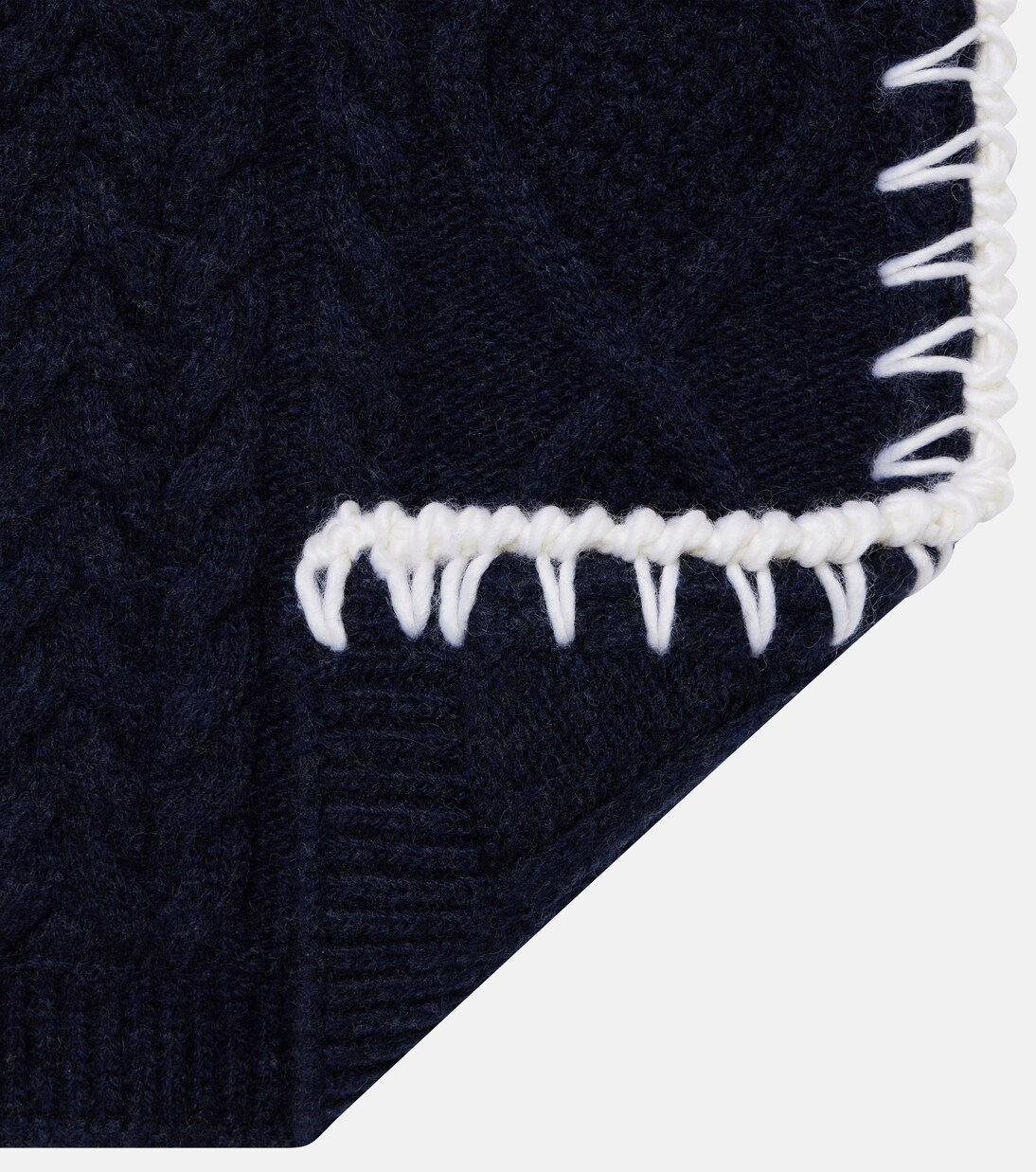 Cable-knit wool and cashmere scarf | Miu Miu
