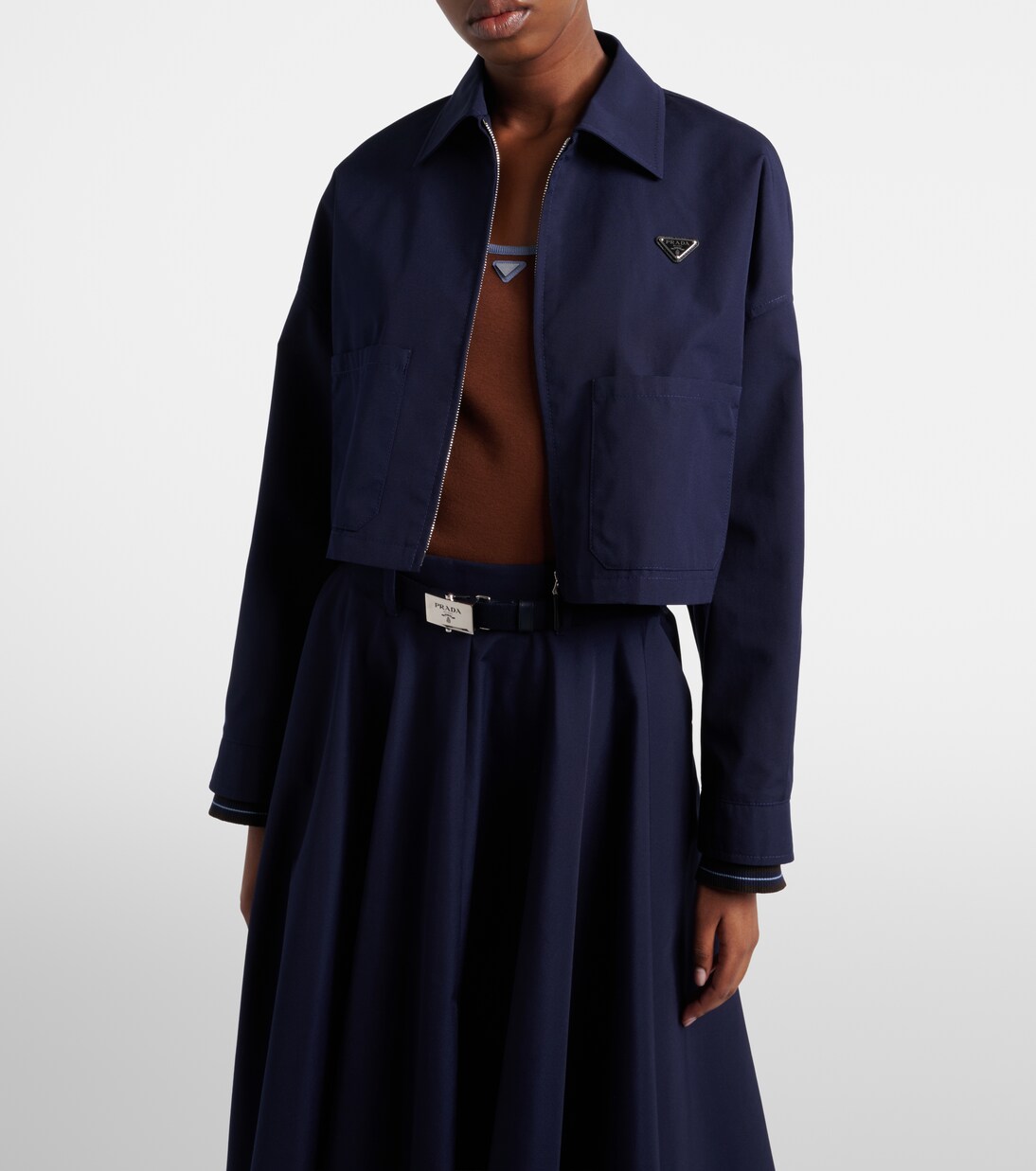 Poplin blouson jacket | Prada