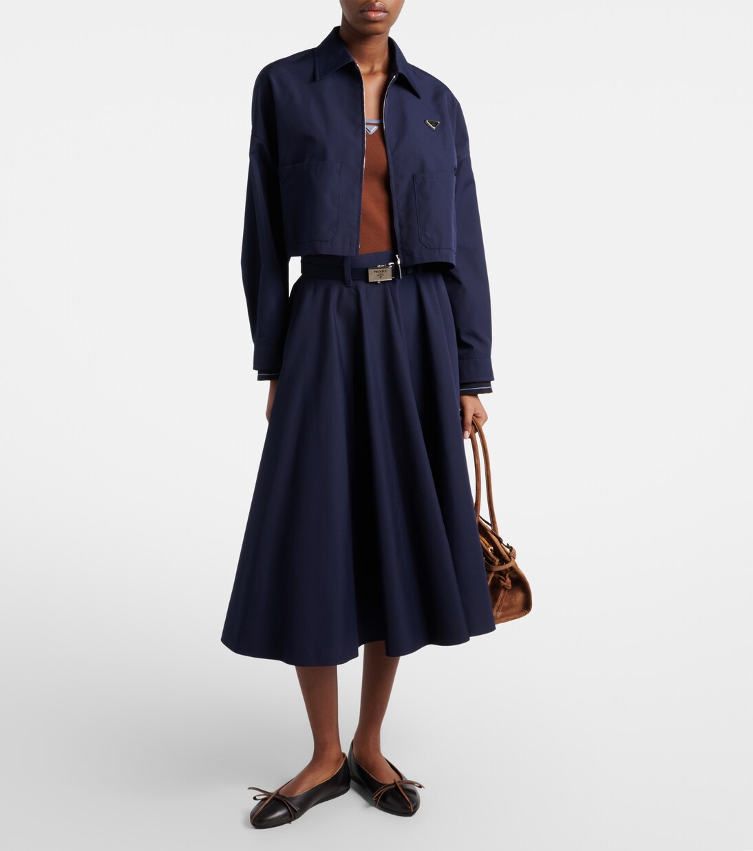 Poplin blouson jacket | Prada