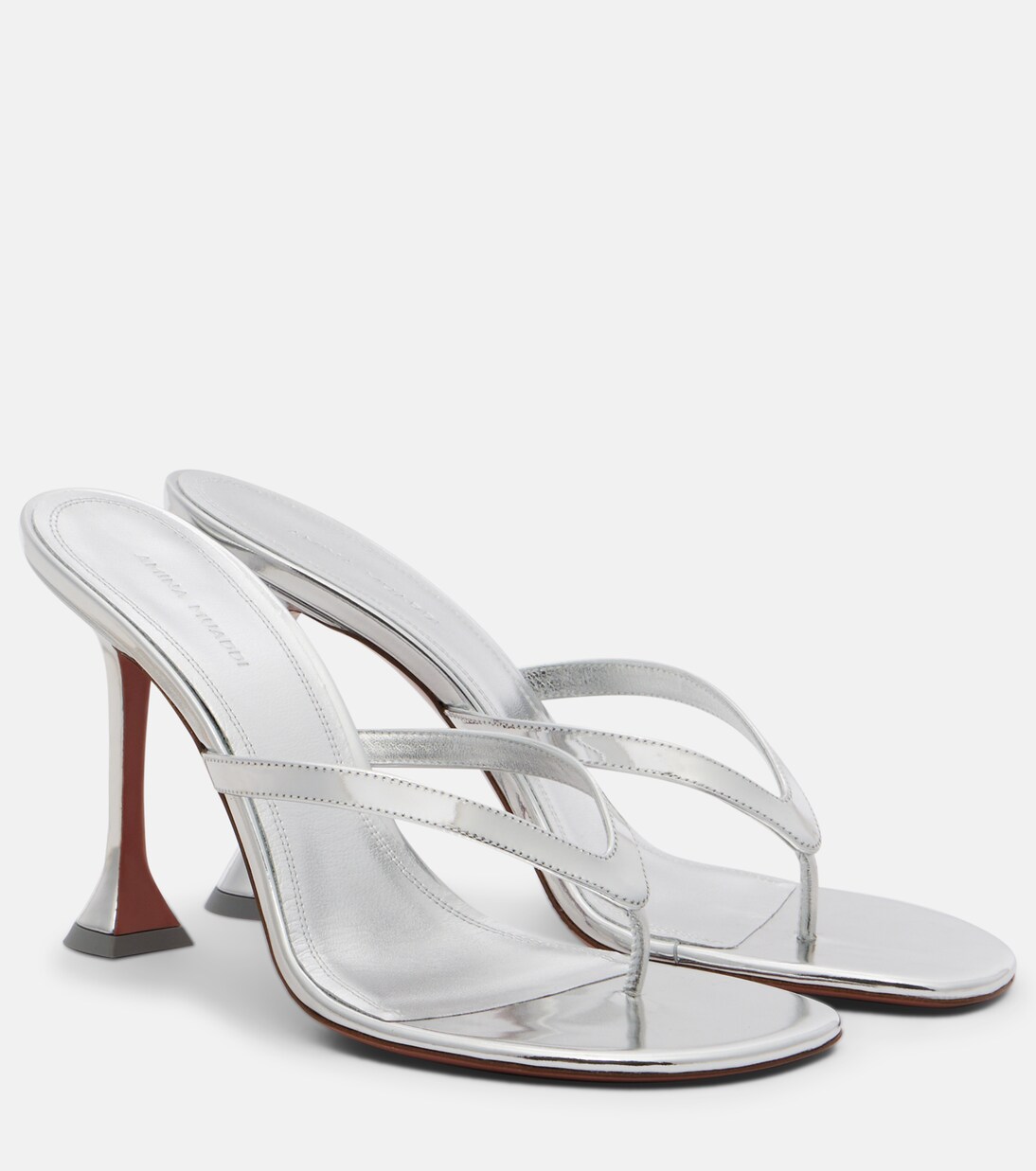 Sandalen Juliette aus Metallic-Leder | Amina Muaddi