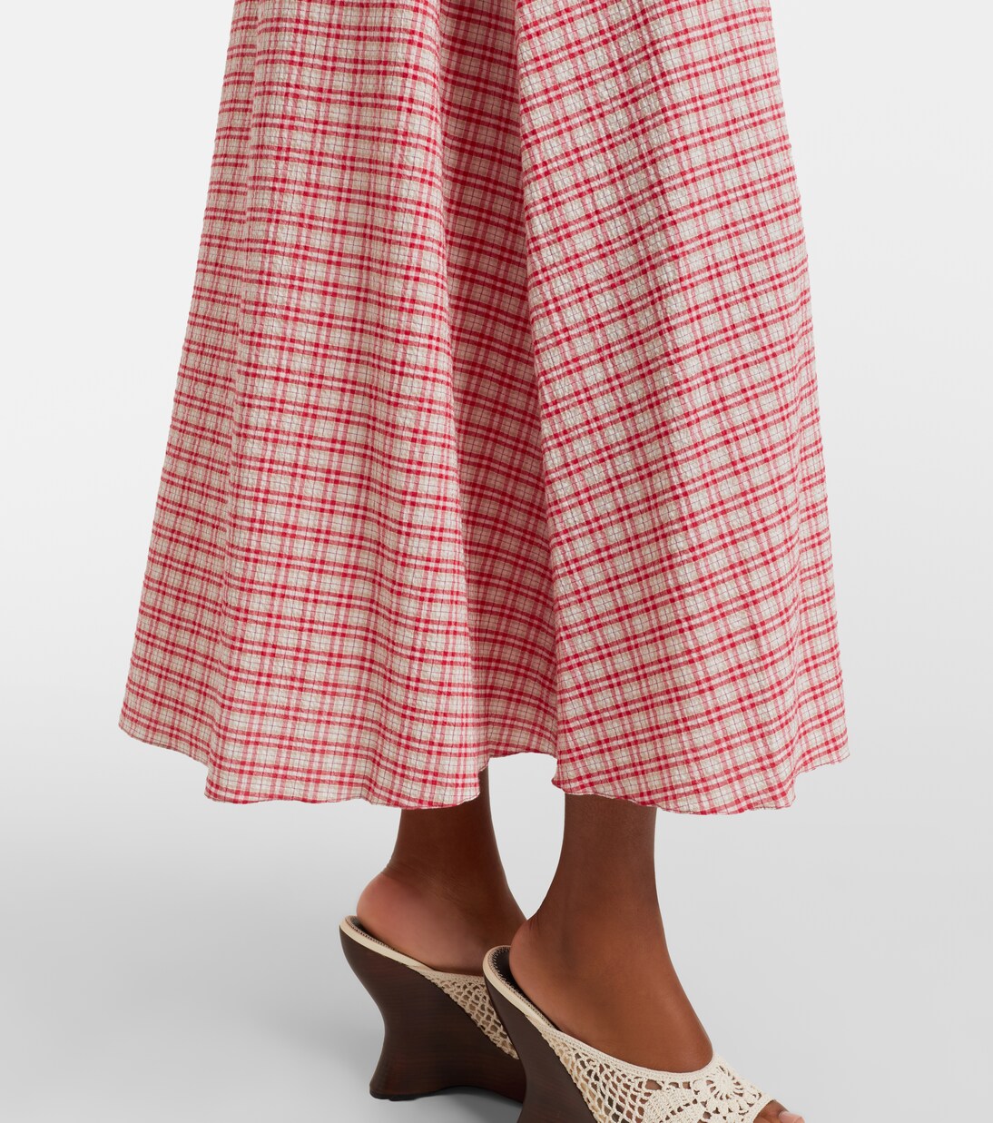 Eudora checked cotton midi dress | Faithfull