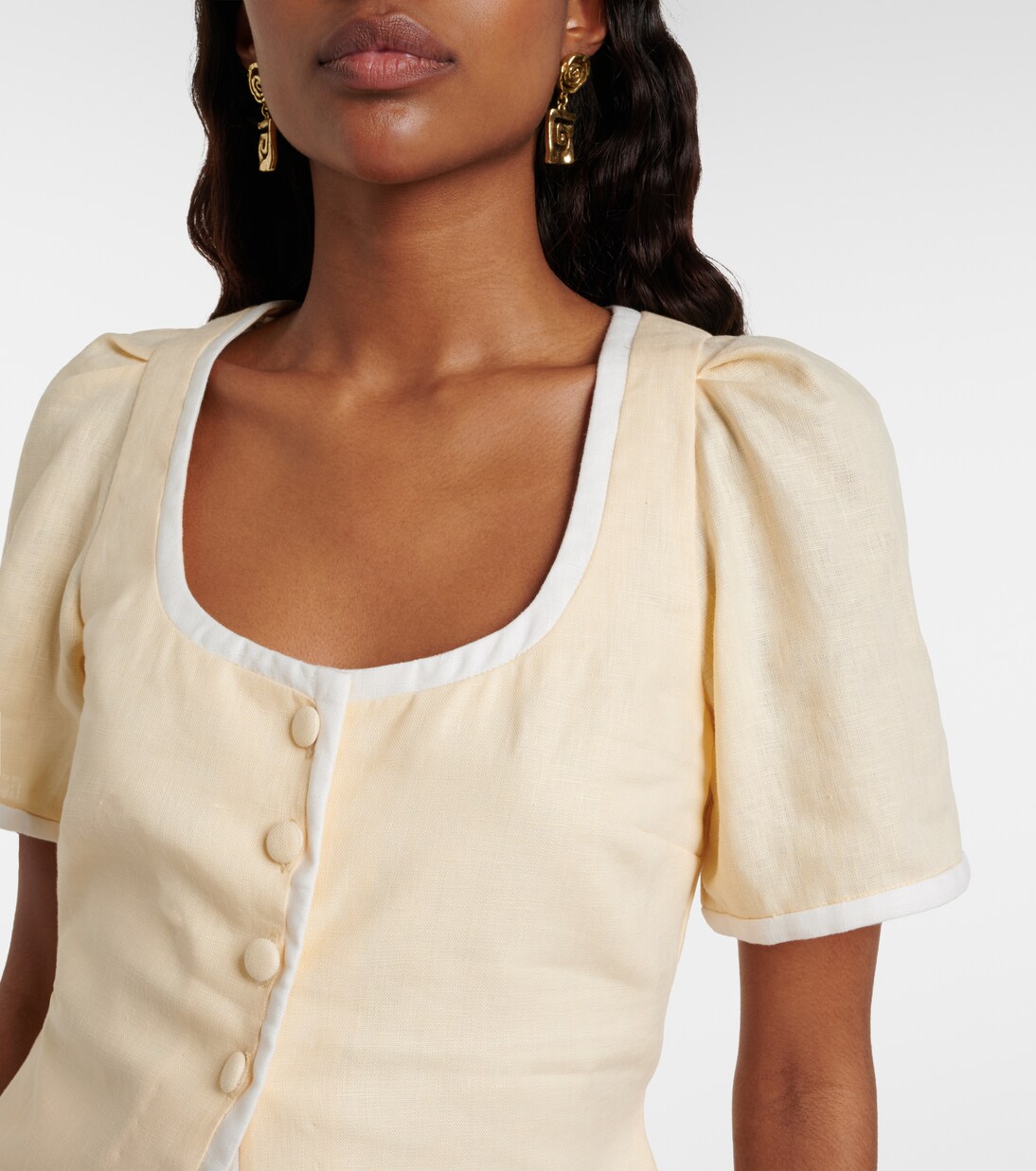 Top Madeleine de lino con cinturón | Faithfull