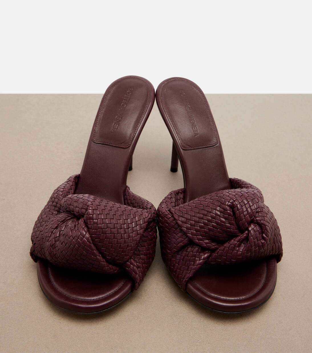 Cherry Intreccio leather sandals | Bottega Veneta
