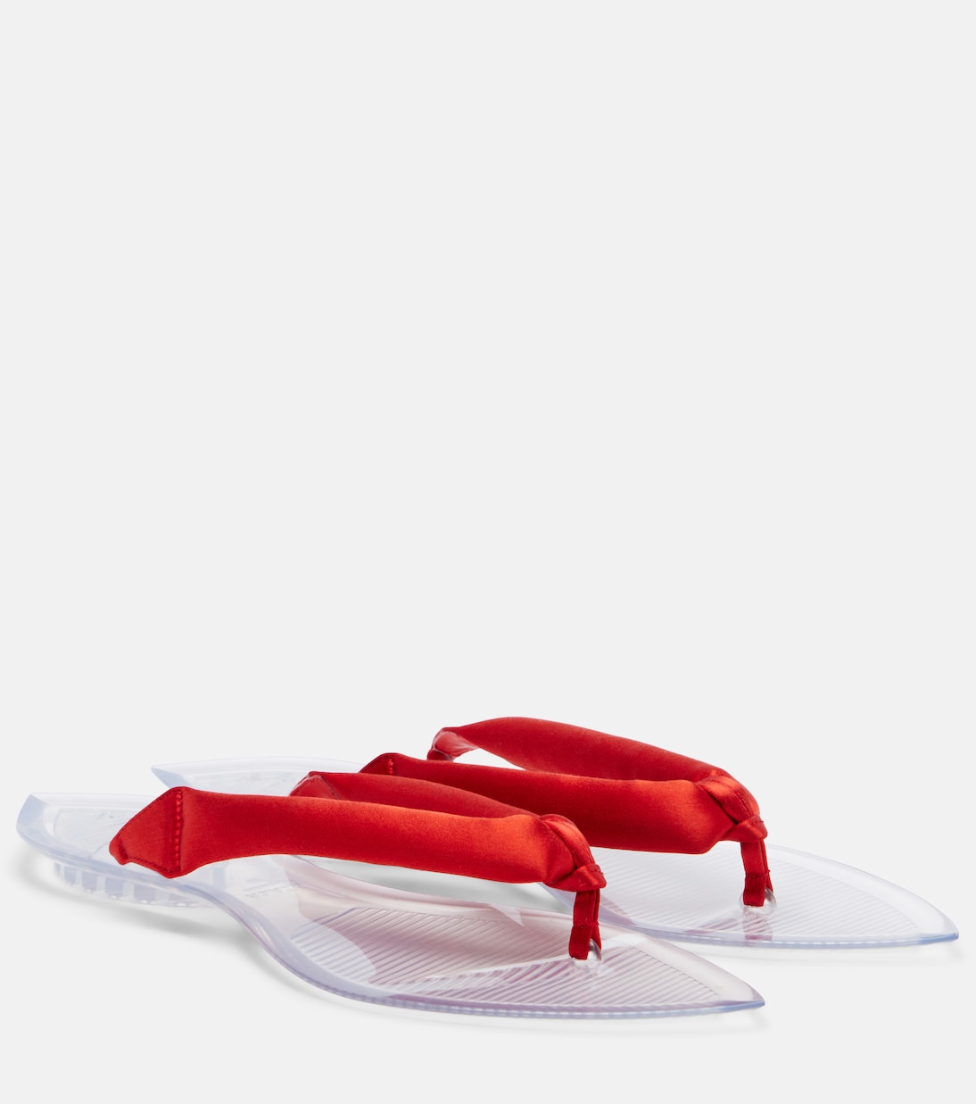 Invisible satin thong sandals | Alaïa