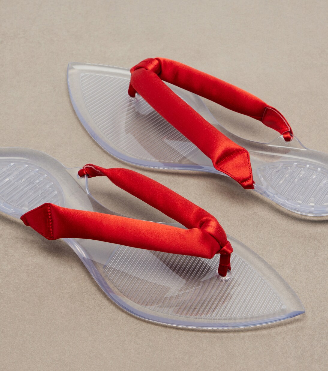 Invisible satin thong sandals | Alaïa