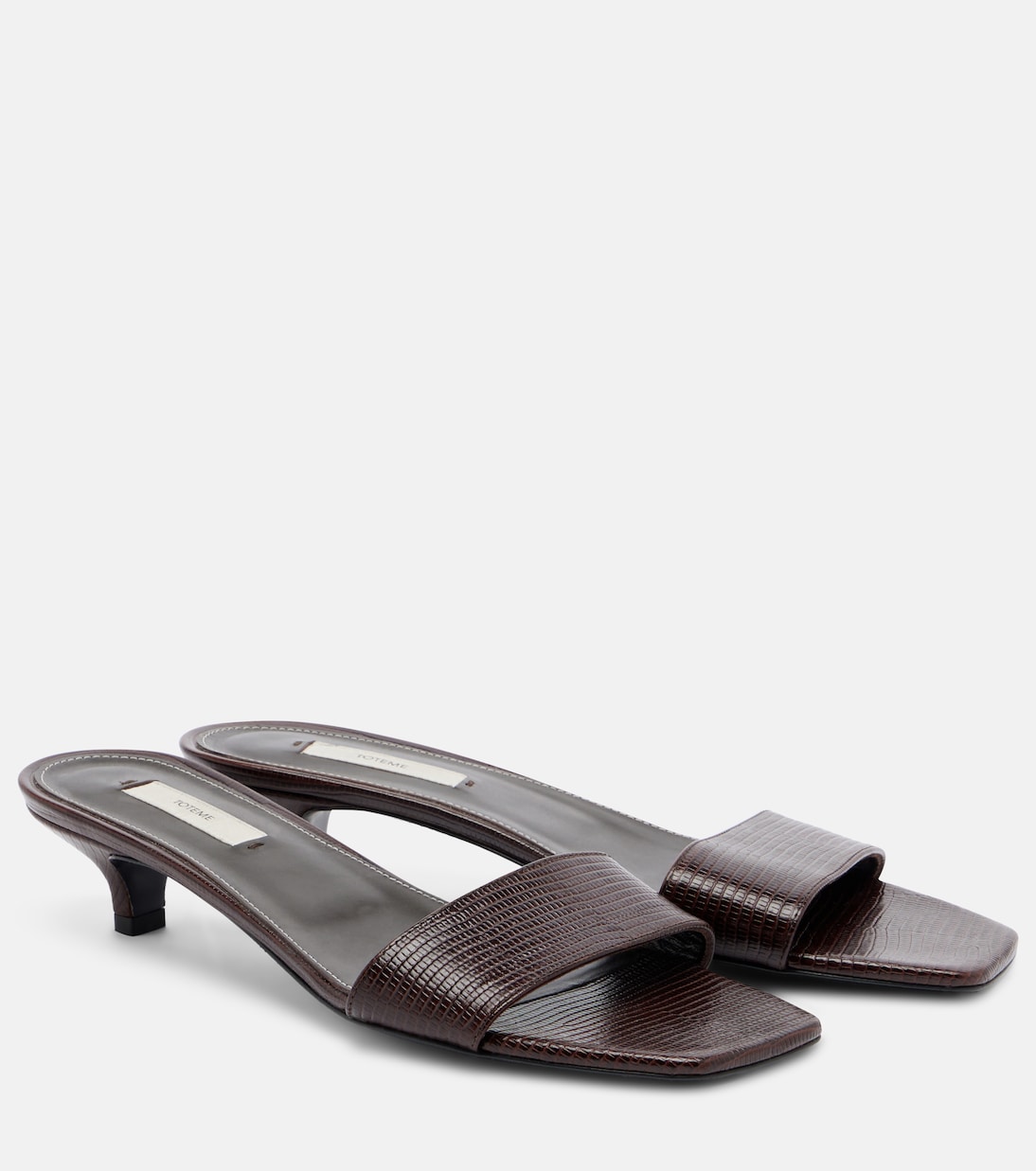 Embossed leather mules | Toteme