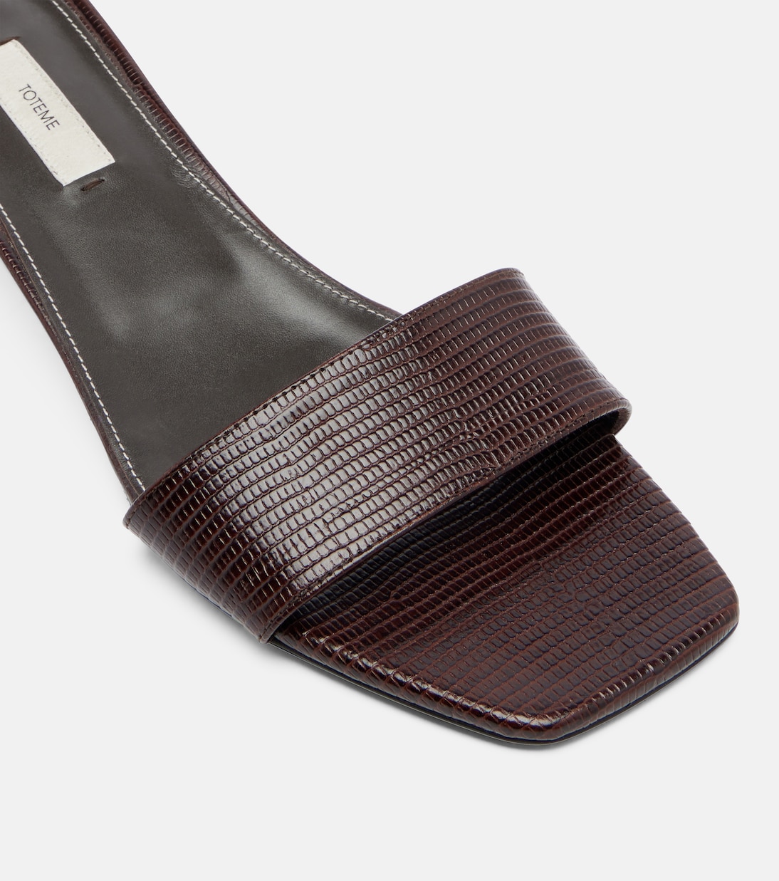 Embossed leather mules | Toteme