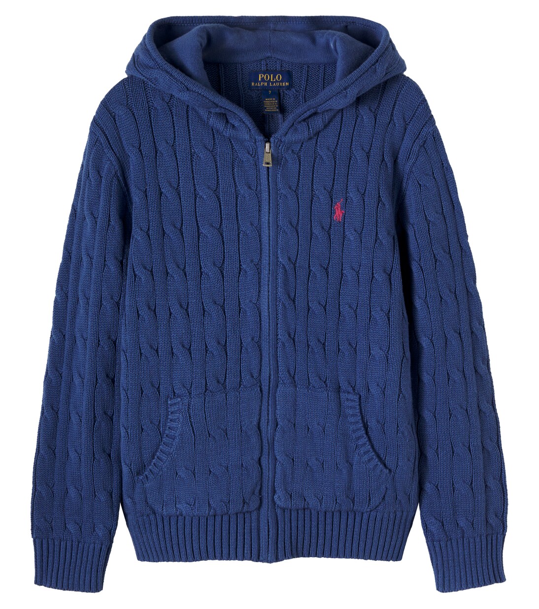 Cable-knit cotton zip-up hoodie | Polo Ralph Lauren Kids