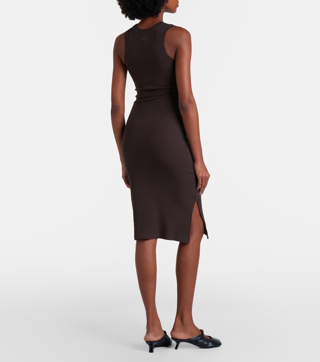 Ribbed-knit cotton-blend midi dress | Loewe