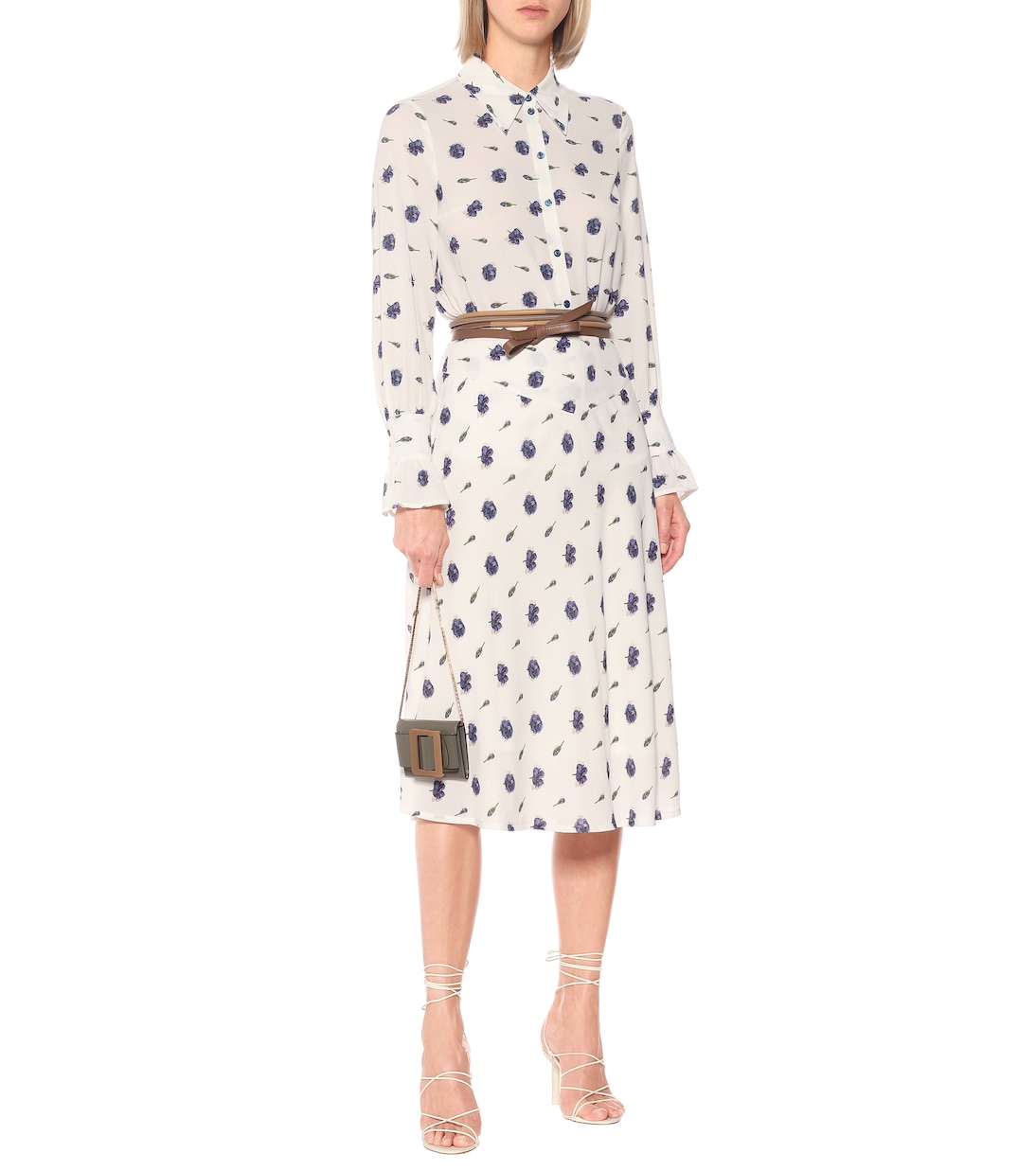 Bedruckter Midirock Senga | Baum und Pferdgarten