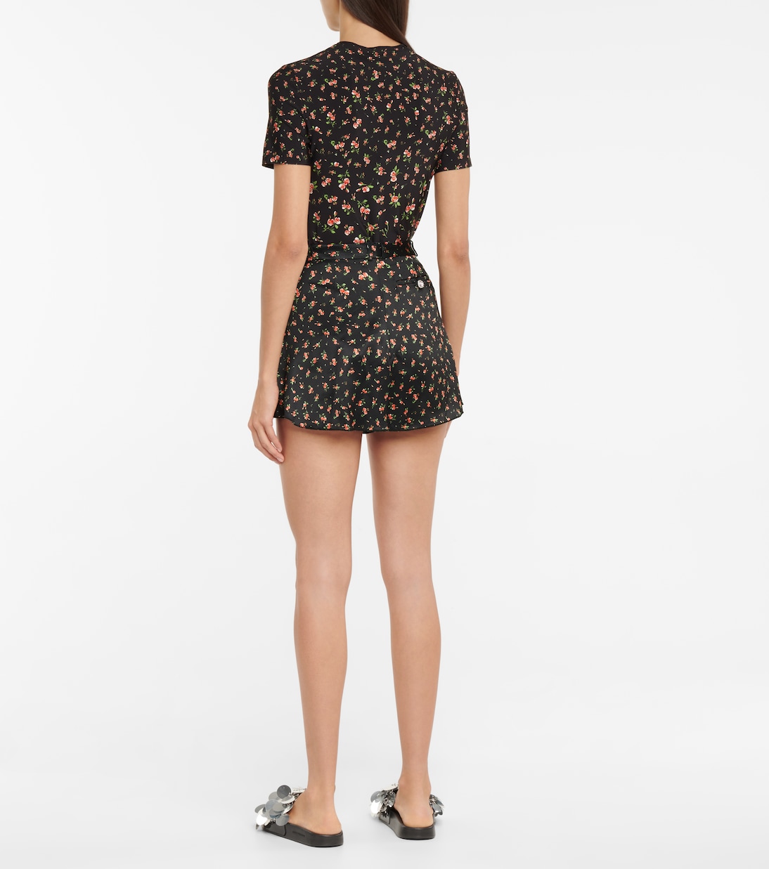 Bedruckte High-Rise Shorts | Rabanne