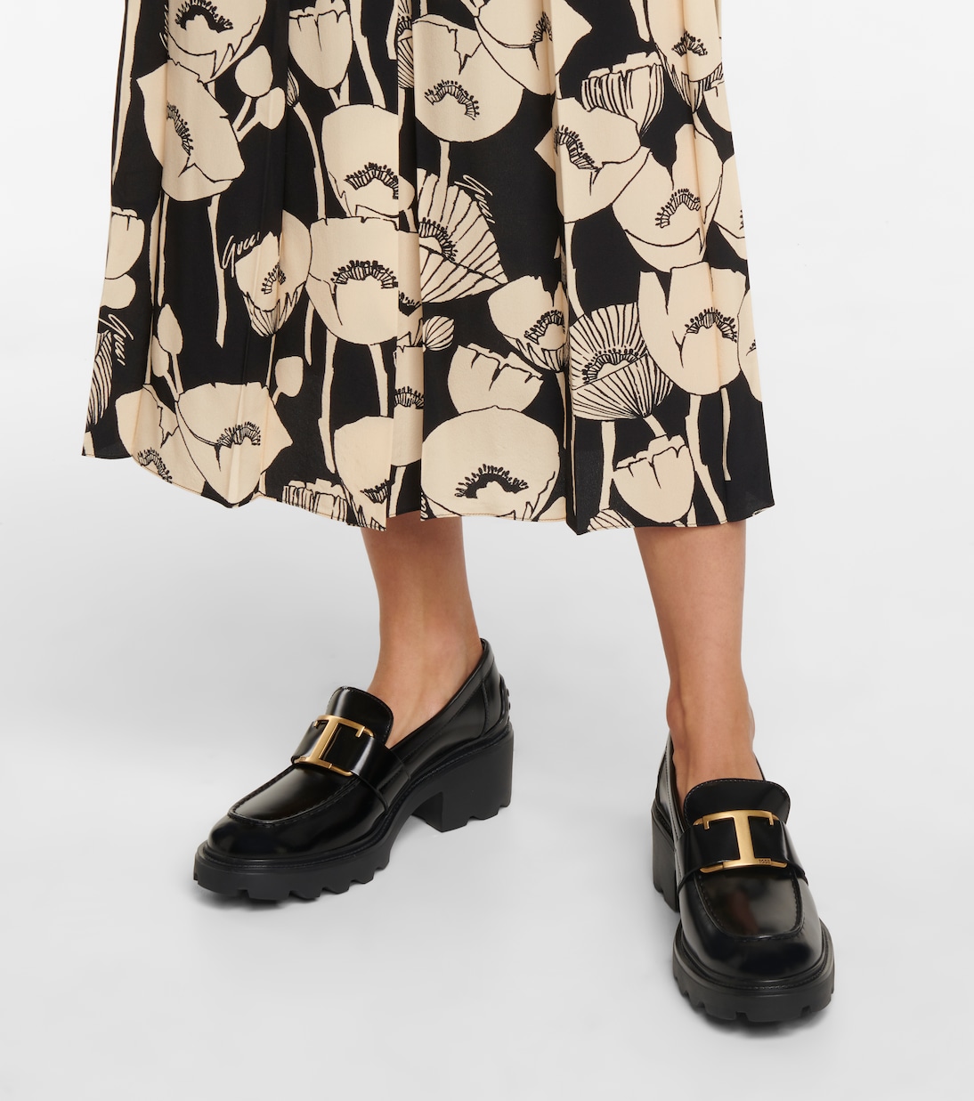 Leather platform loafers | Tod's