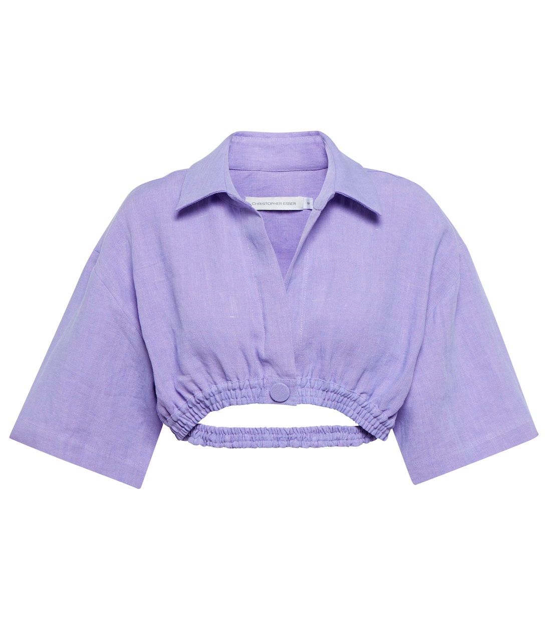 Cropped-Top aus Leinen | Christopher Esber