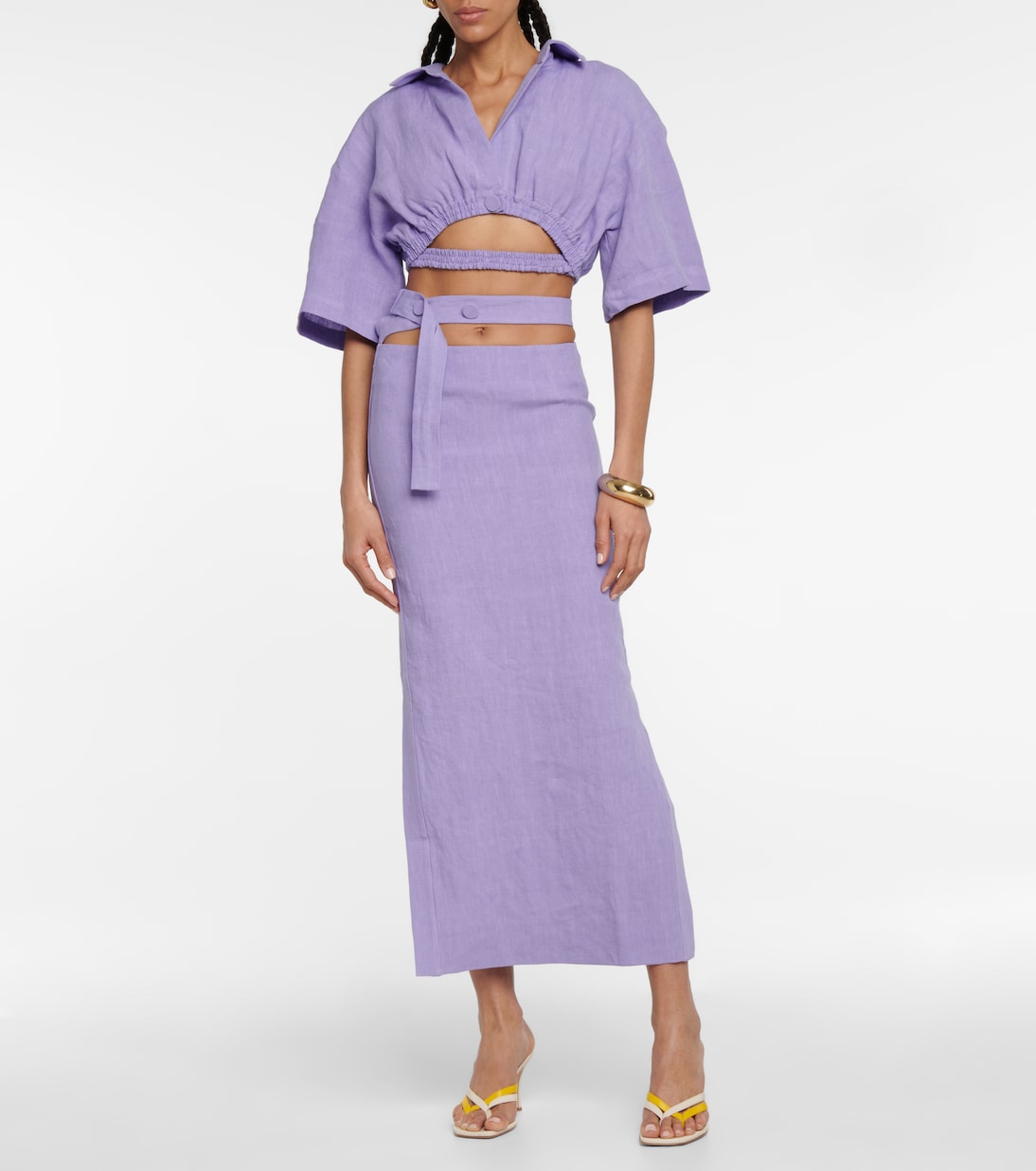 Cropped-Top aus Leinen | Christopher Esber