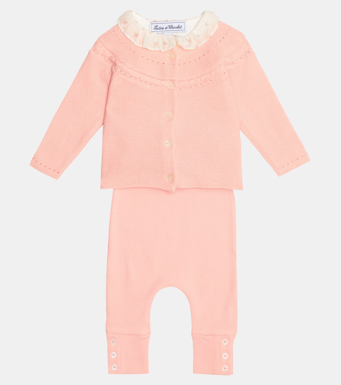 Baby set of onesie, cardigan and pants | Tartine et Chocolat