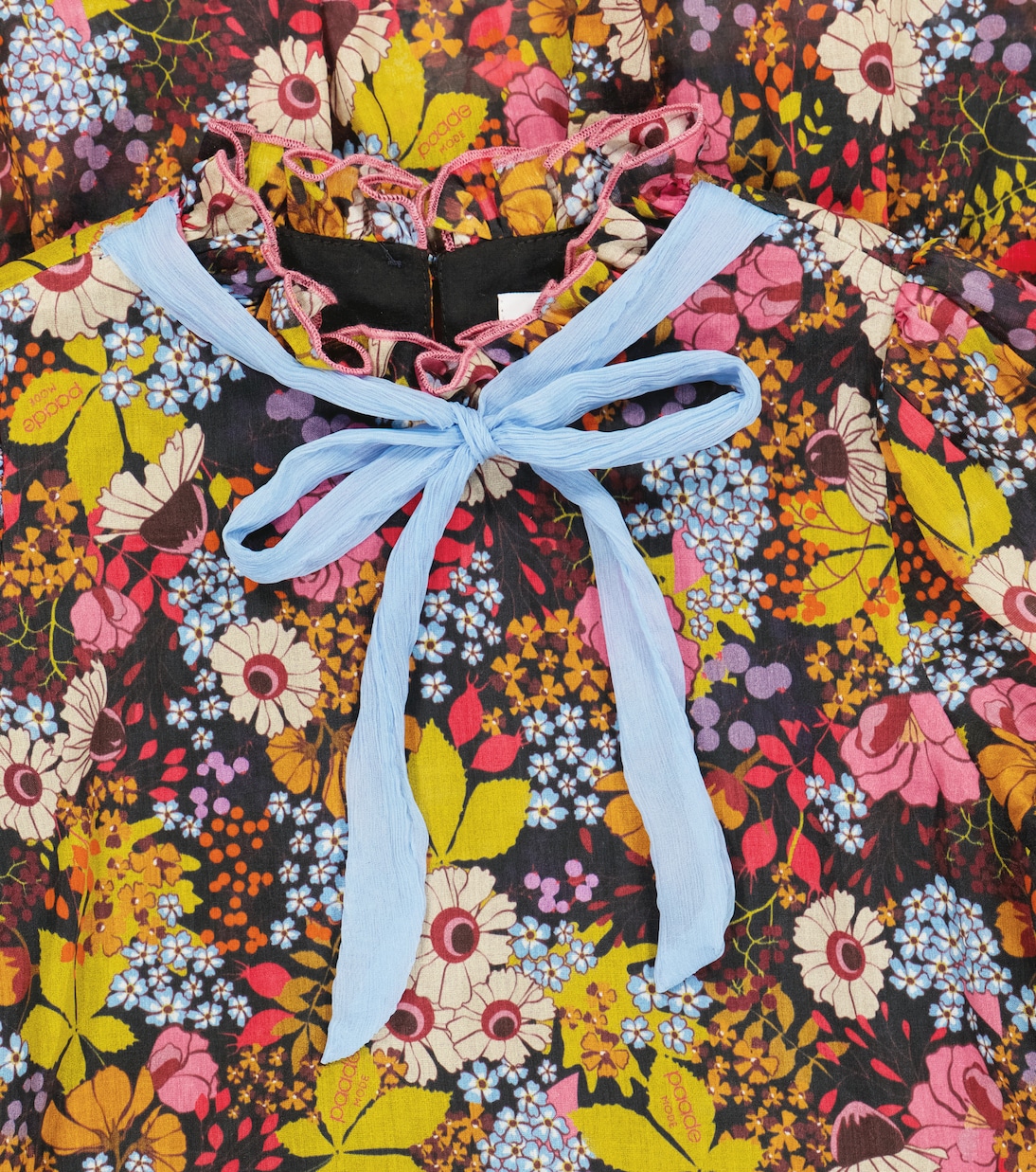 Robe en coton et soie à fleurs | Paade Mode