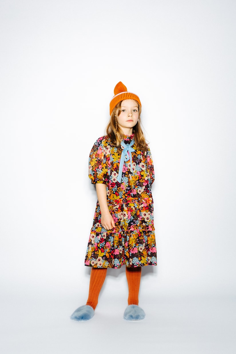 Robe en coton et soie à fleurs | Paade Mode