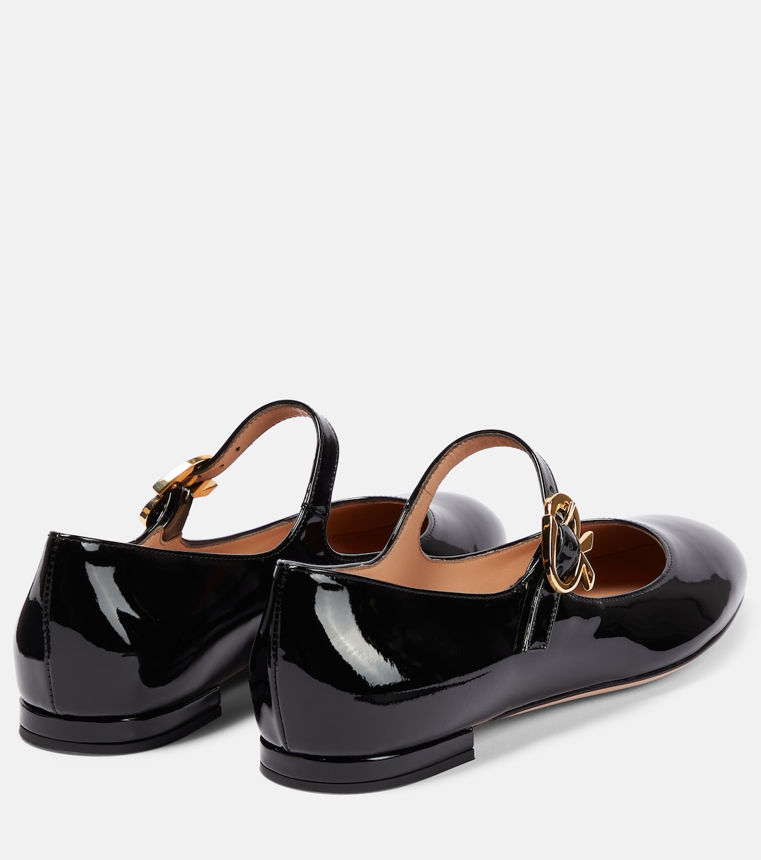 Mary Ribbon patent leather ballet flats | Gianvito Rossi