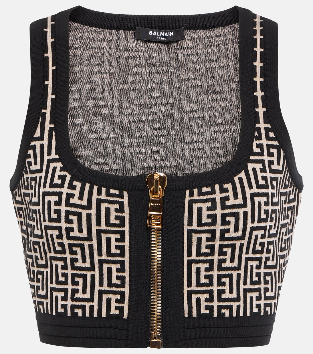 Cropped-Top aus einem Wollgemisch | Balmain