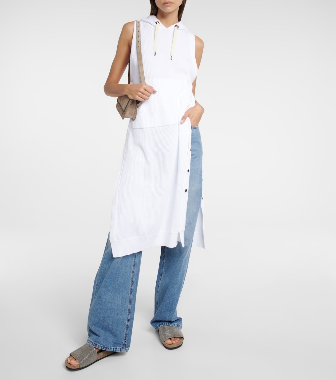 Midikleid aus Baumwolle | Brunello Cucinelli