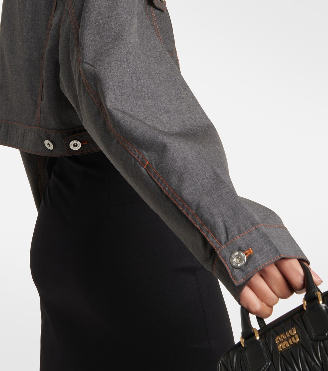 Giacca cropped in lana vergine | Miu Miu