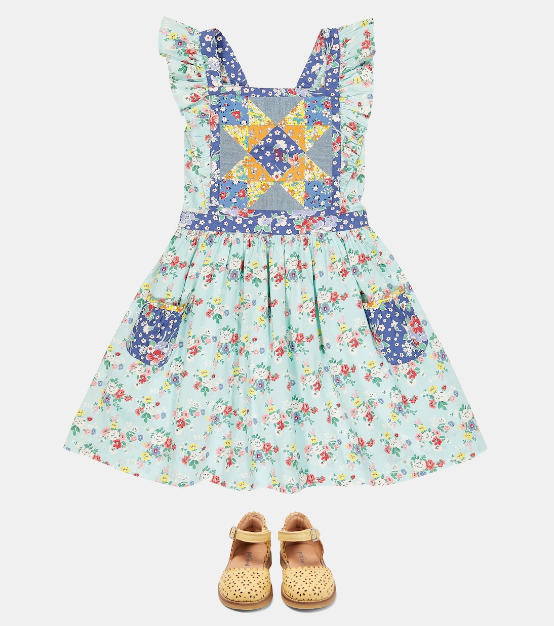 Patchwork floral cotton dress | Polo Ralph Lauren Kids