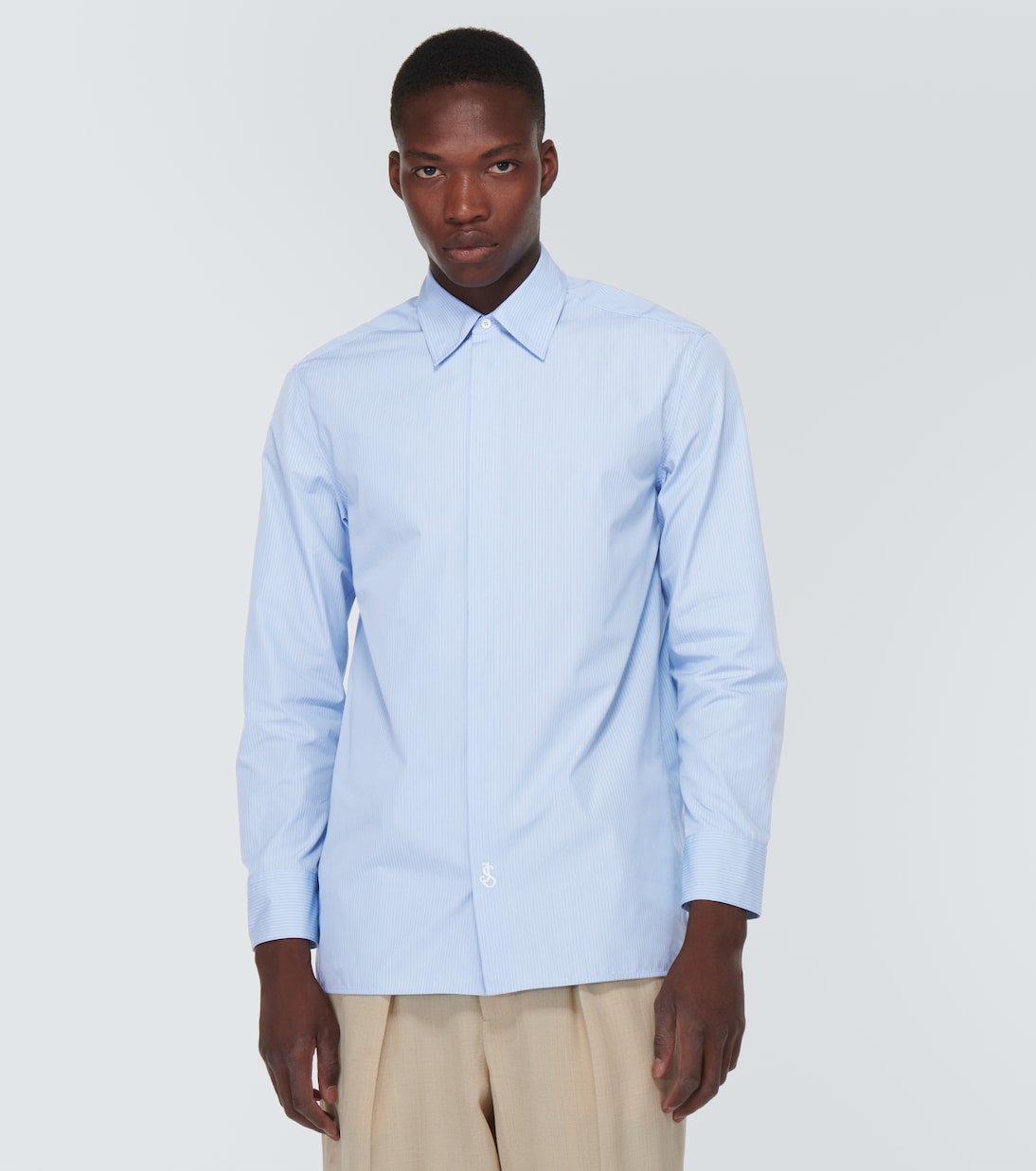 Pinstriped cotton shirt | Jil Sander