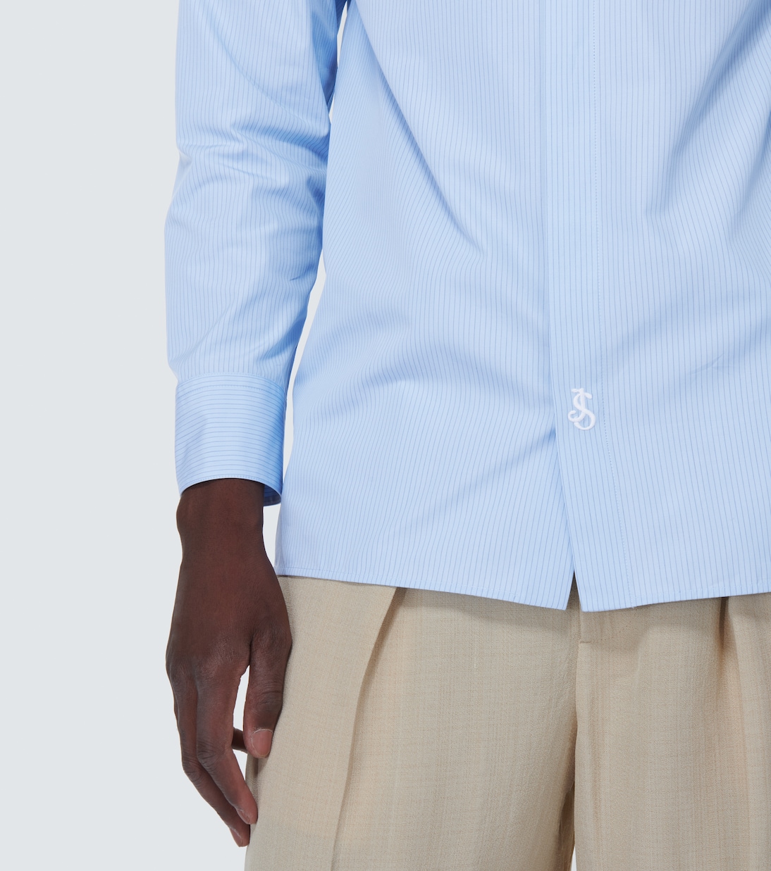 Pinstriped cotton shirt | Jil Sander