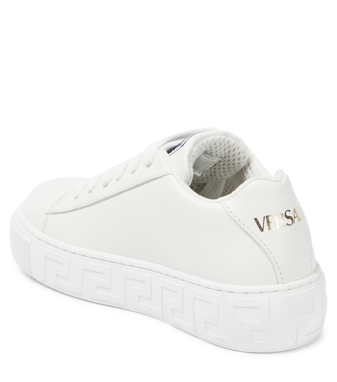Seashell Baroque leather low-top sneakers | Versace Kids