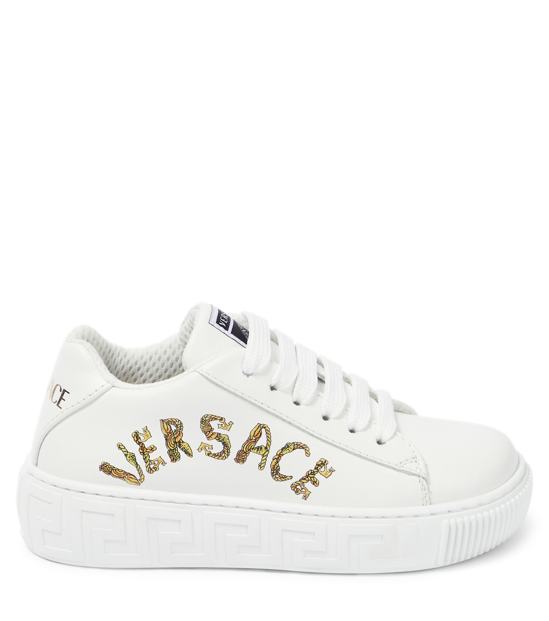 Seashell Baroque leather low-top sneakers | Versace Kids