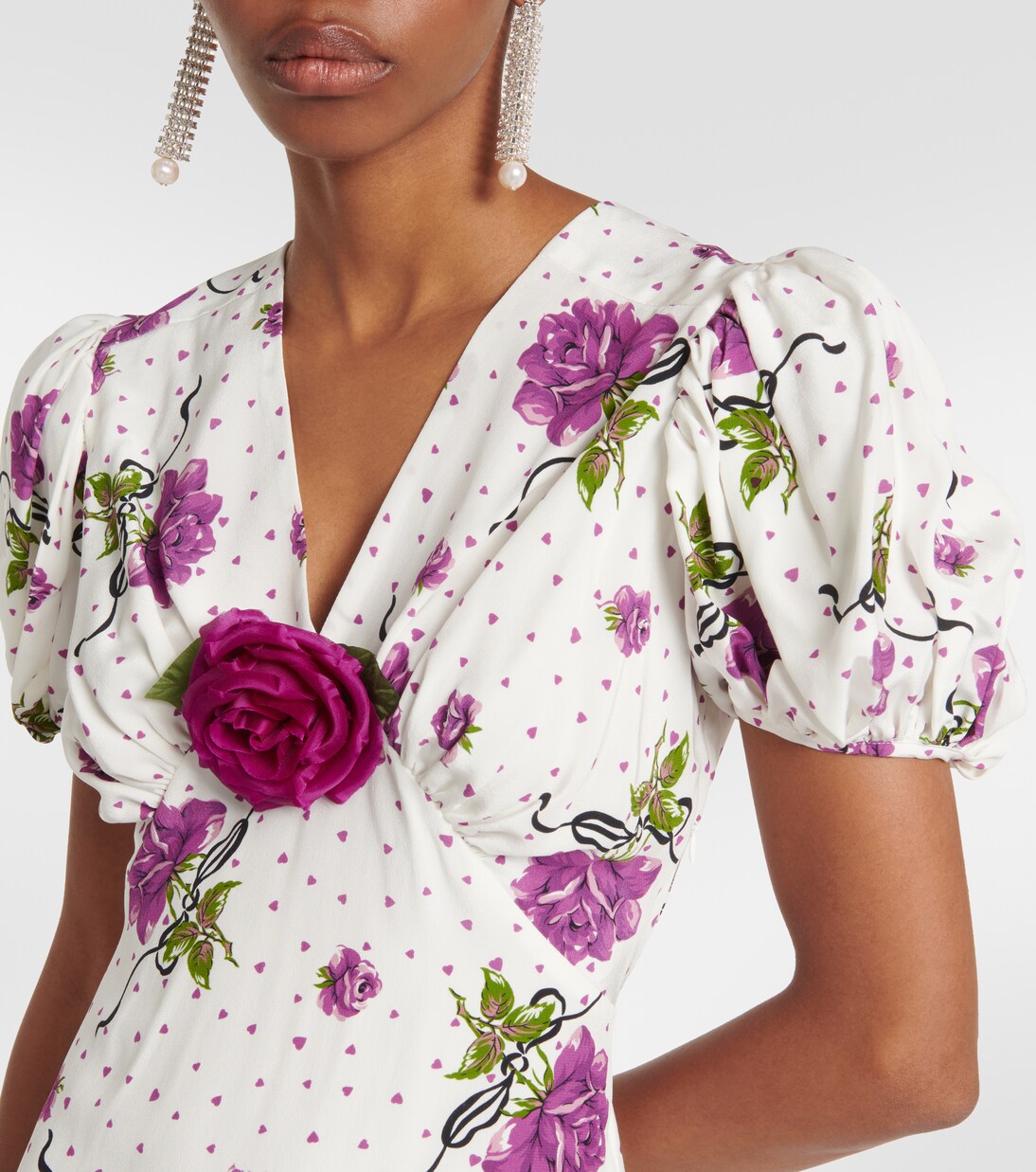 Robe en soie à fleurs | Rodarte