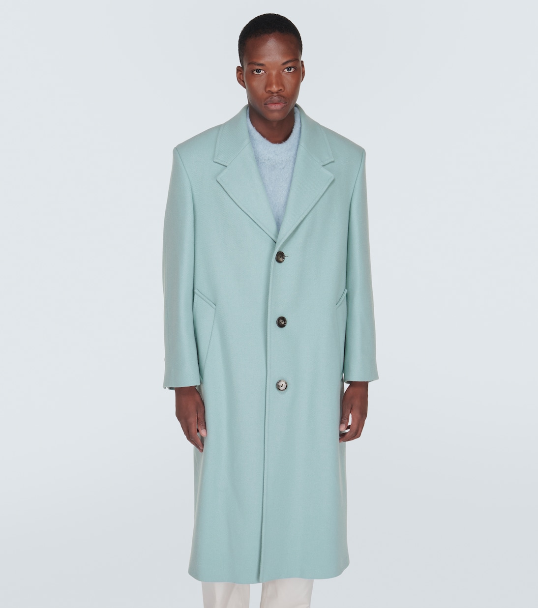 Oversized wool-blend gabardine coat | Ami Paris