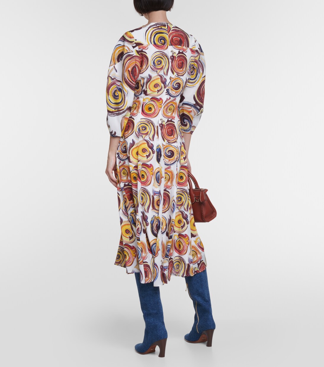 Robe longue imprimée en soie | Chloé