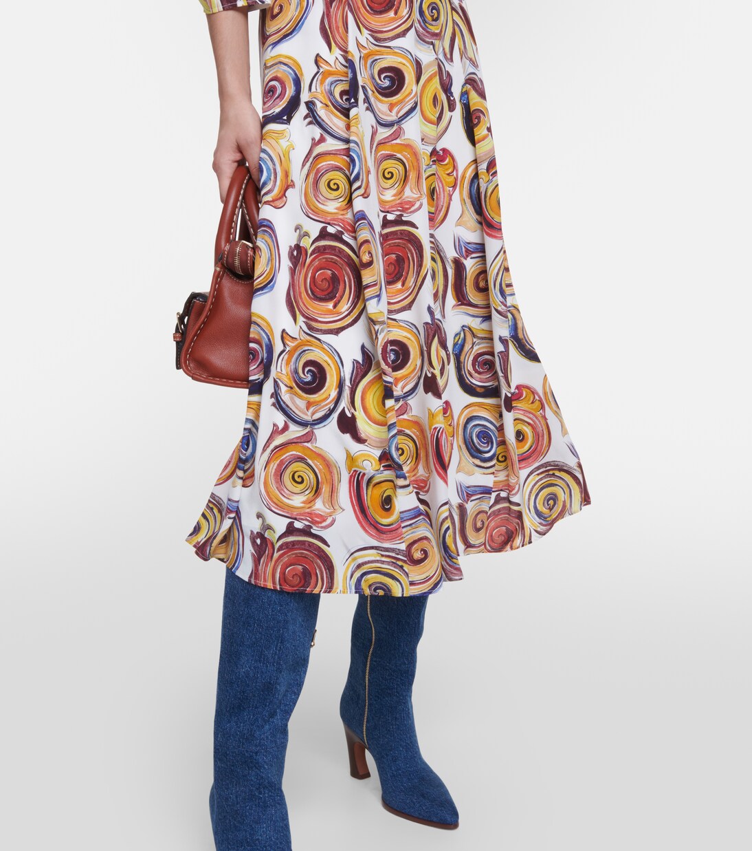 Robe longue imprimée en soie | Chloé