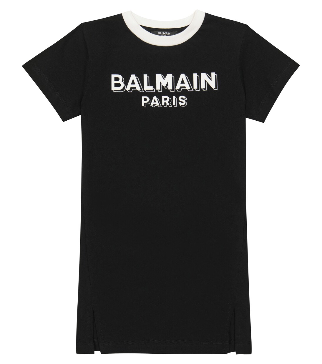 Logo cotton T-shirt dress | Balmain Kids