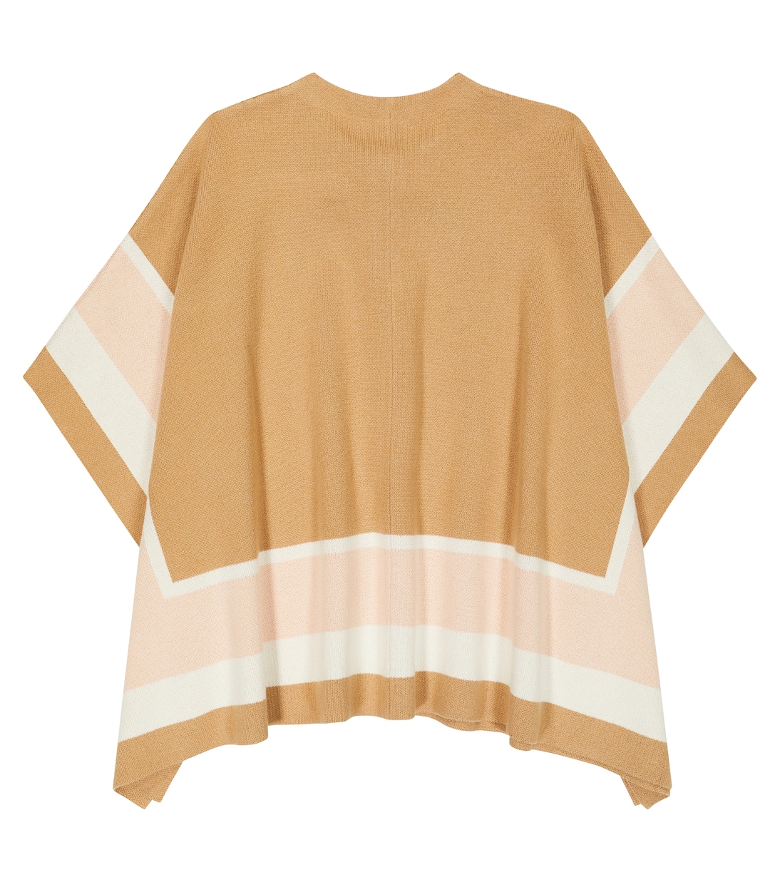 Logo colorblocked cotton and wool cape | Chloé Kids