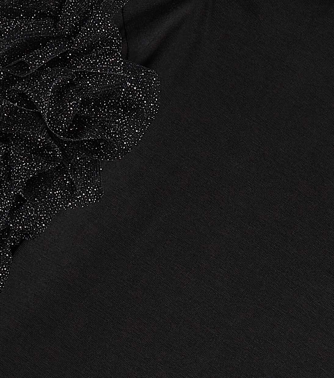 Tulle-trimmed cotton jersey T-shirt | Monnalisa