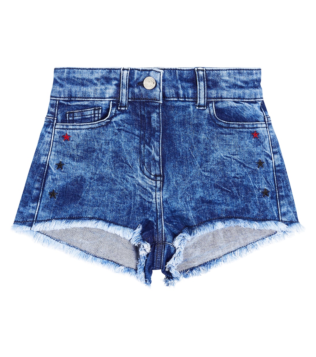 Embroidered denim shorts | Monnalisa