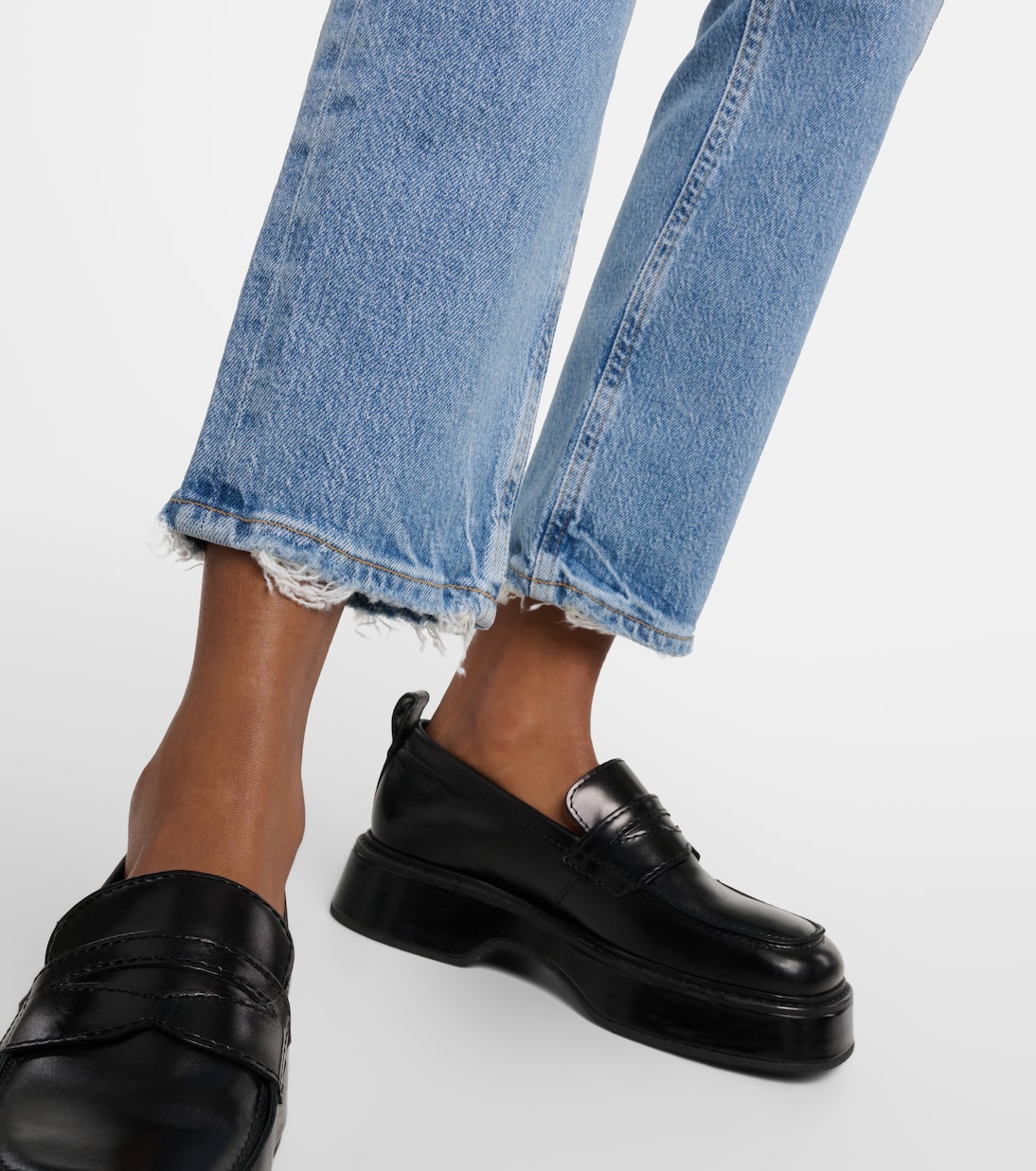 Jean droit Riley à taille haute | Agolde