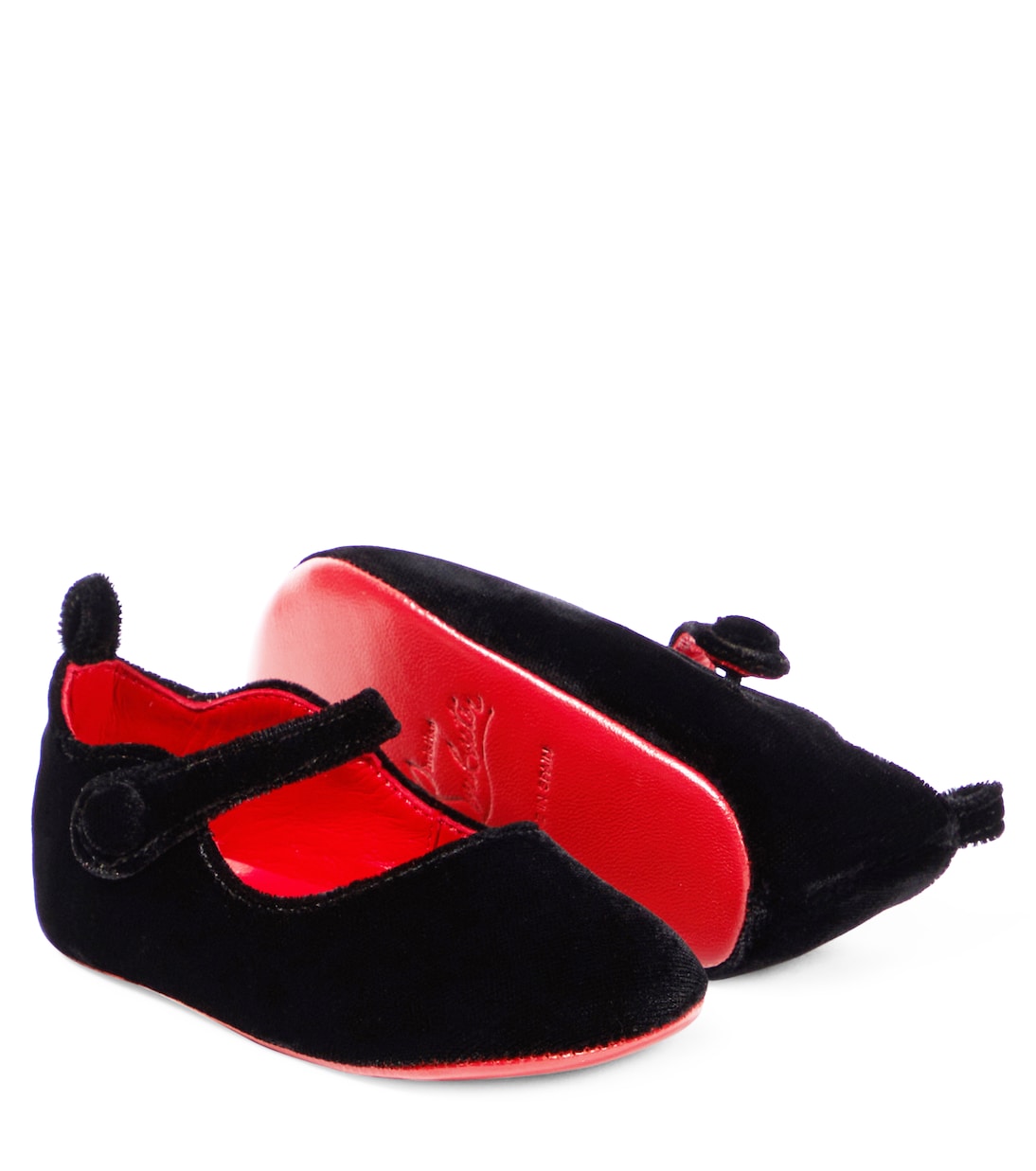 Baby Love Chick velvet flats | Christian Louboutin Kids