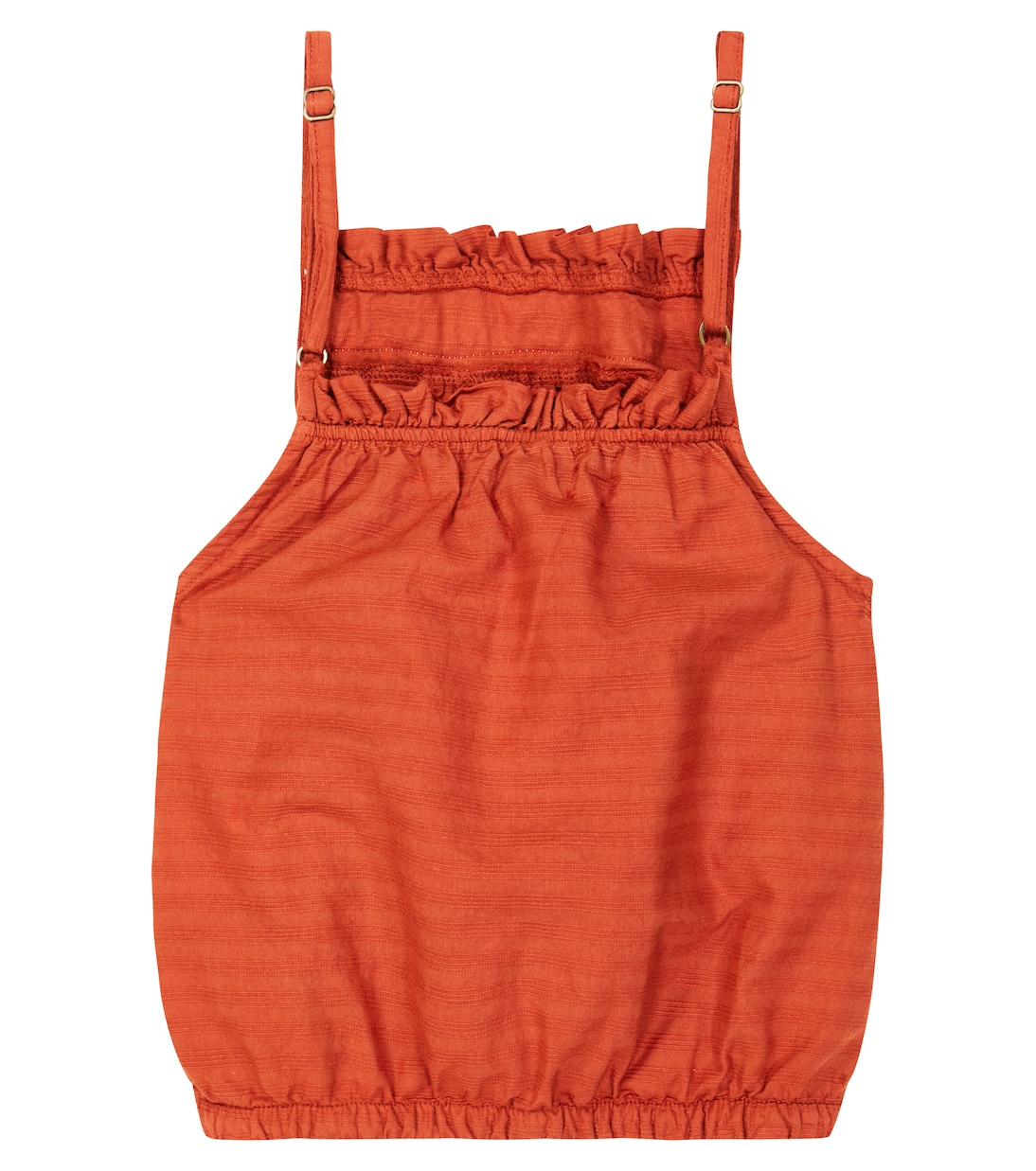 Tomato gathered cotton crop top | Bobo Choses