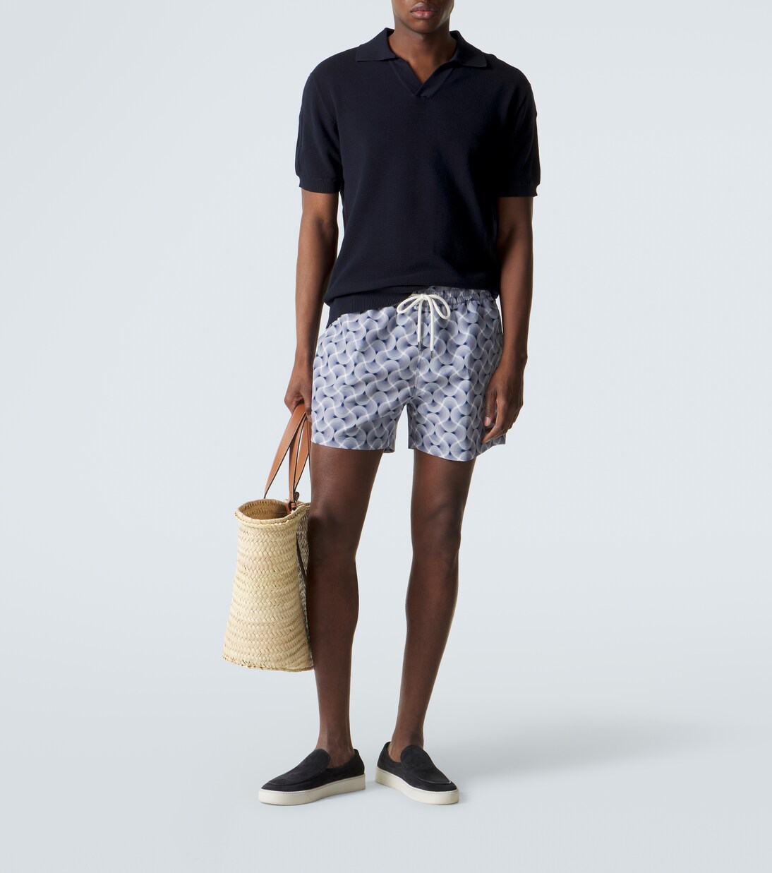 Rino cotton and silk polo shirt | Frescobol Carioca