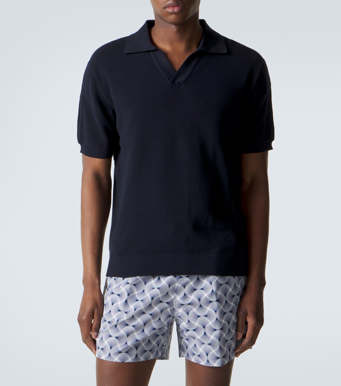 Rino cotton and silk polo shirt | Frescobol Carioca